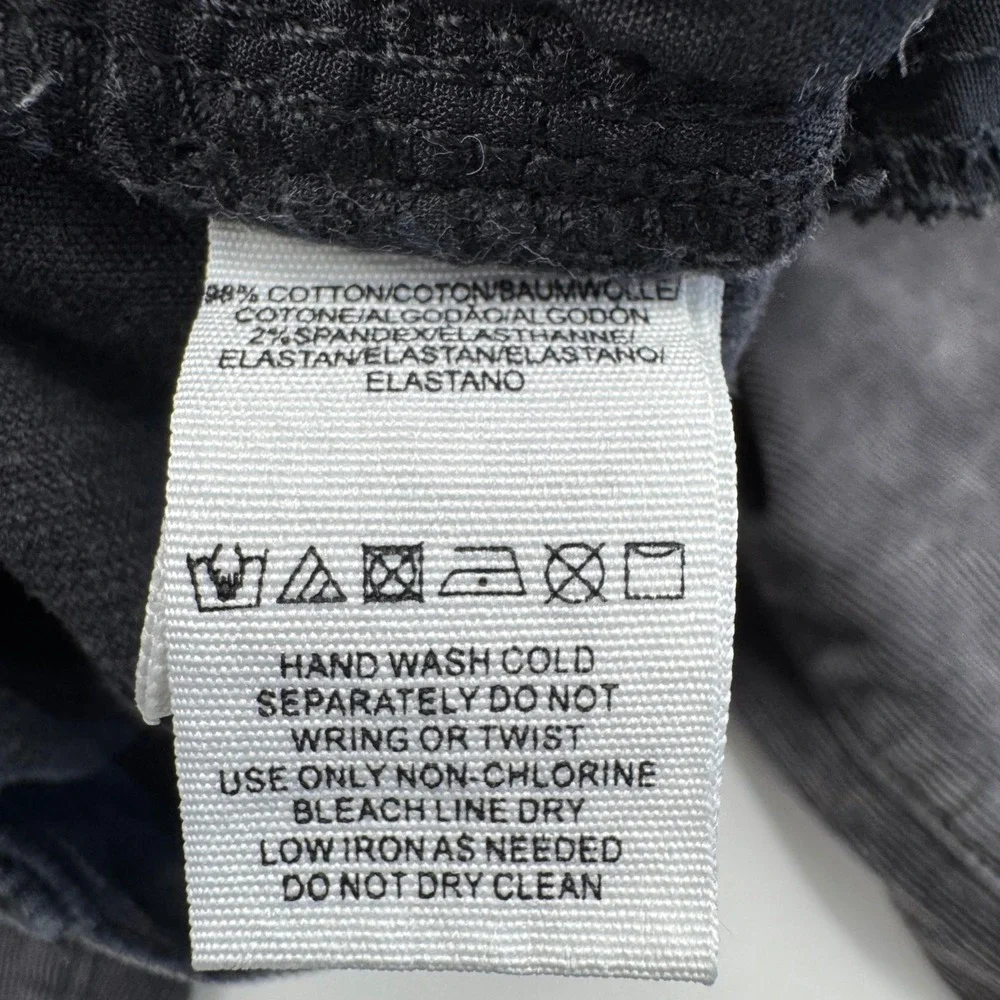 Free People Corduroy Pants Gray Wash High‎ Rise Casual Comfort Size 29